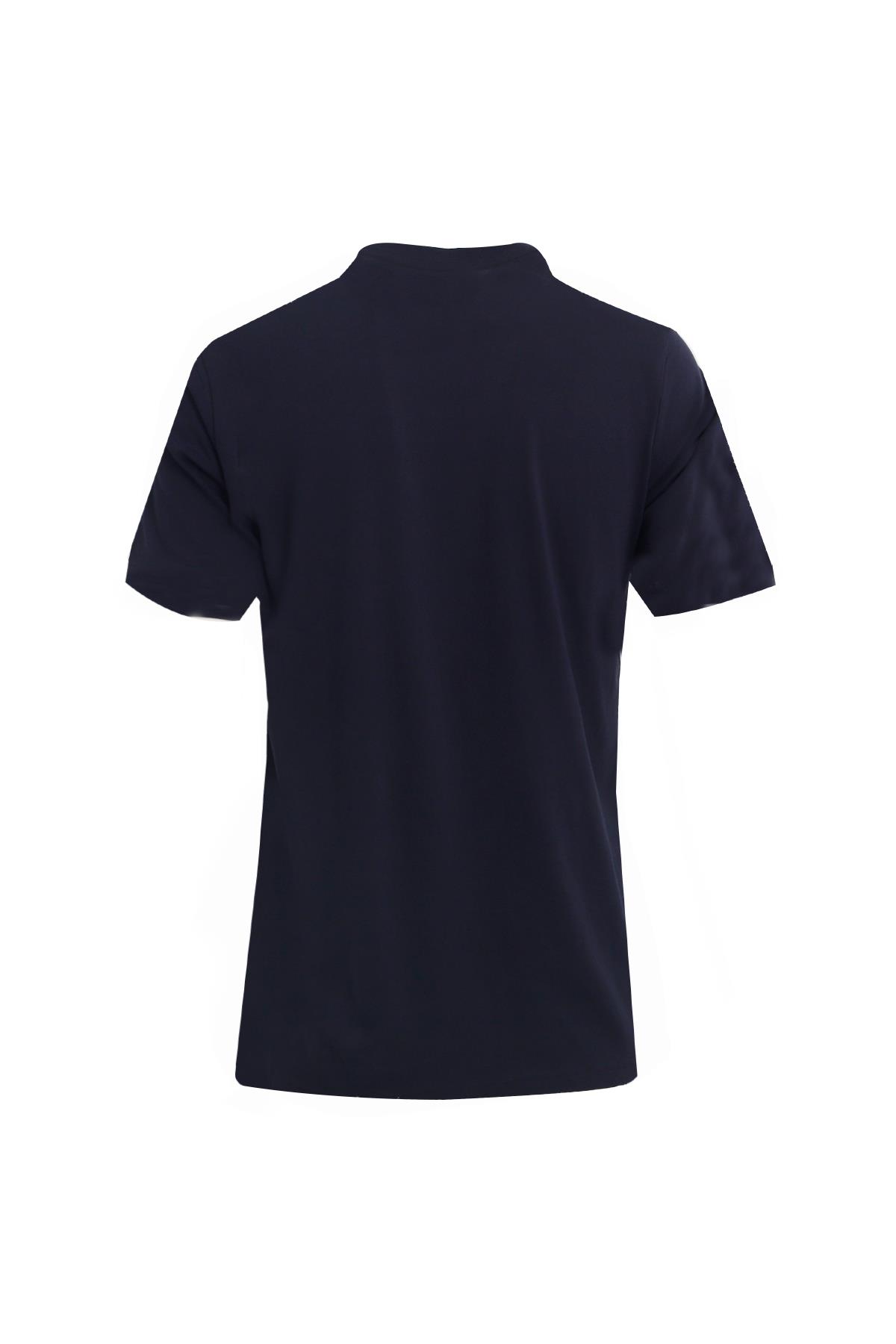 LACİVERT Comfort Fit Bisiklet Yaka Basic T-Shirt