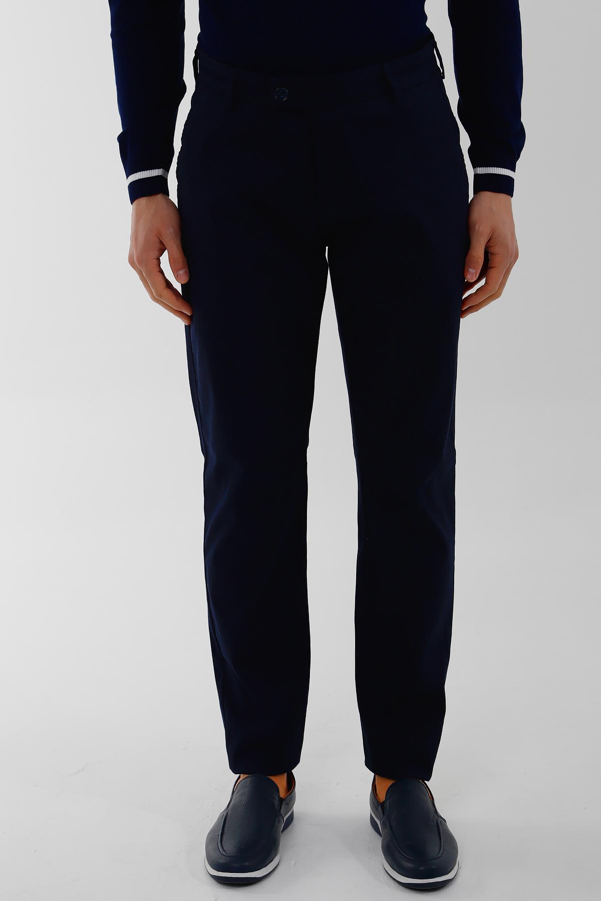 LACİVERT Comfort Fit Chino Pantolon