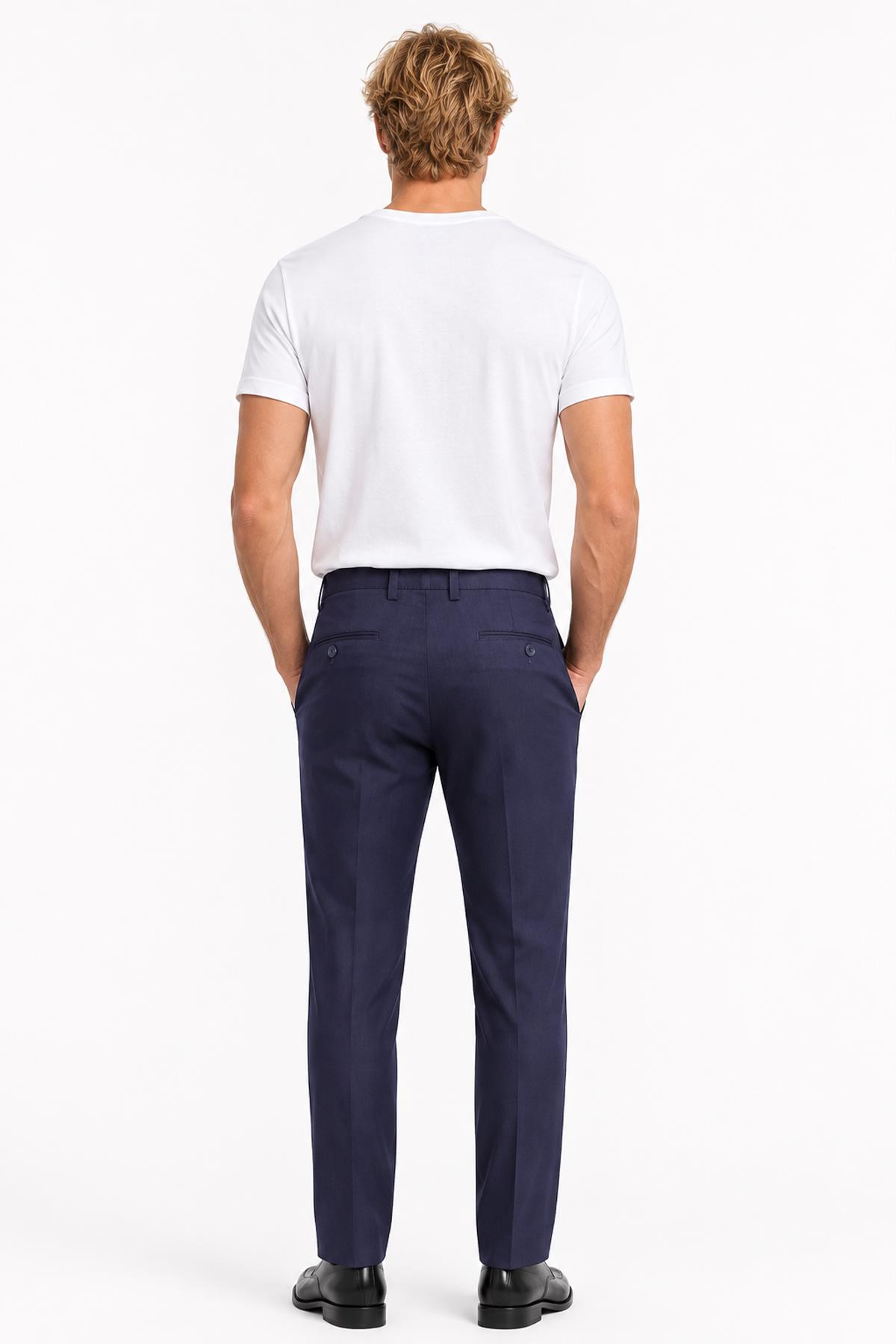 LACİVERT Comfort Fit Chino Pantolon