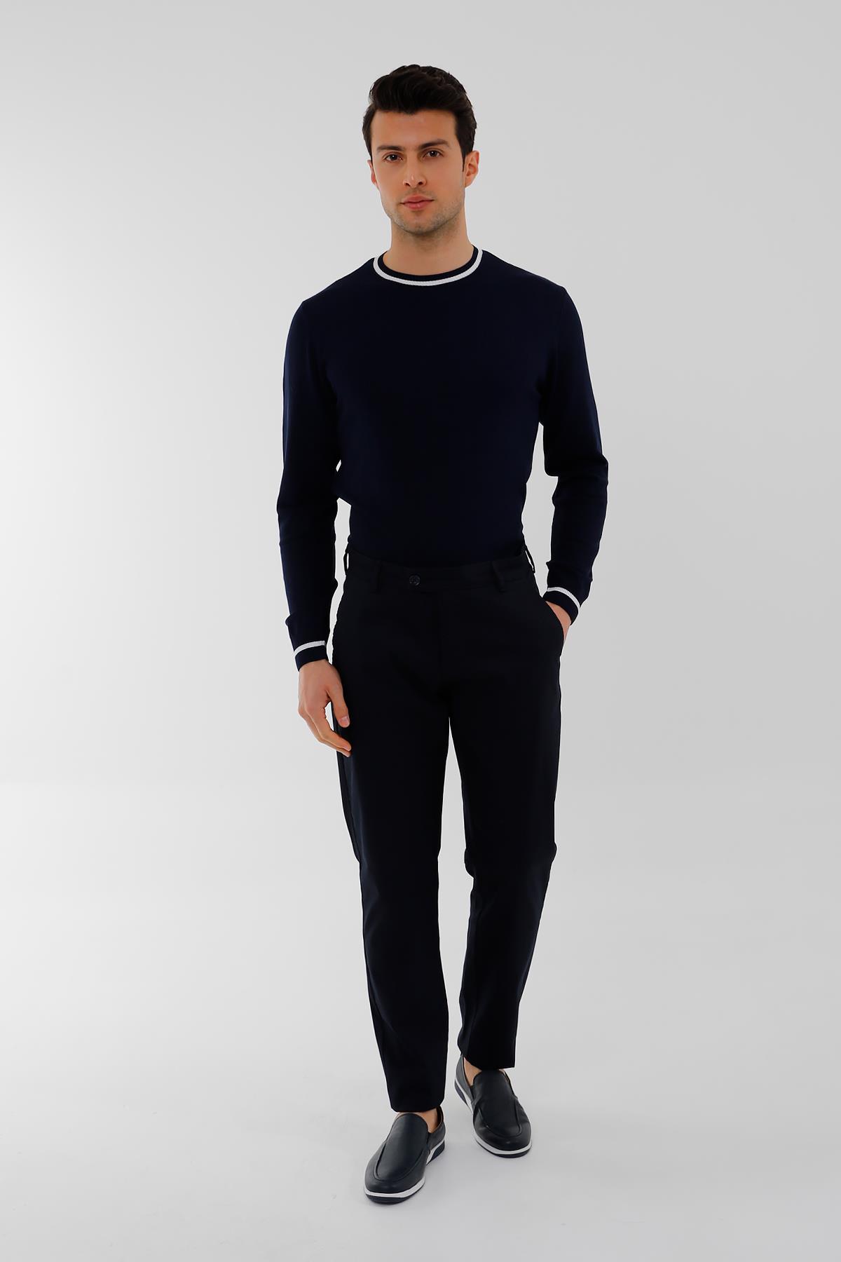 LACİVERT Comfort Fit Chino Pantolon