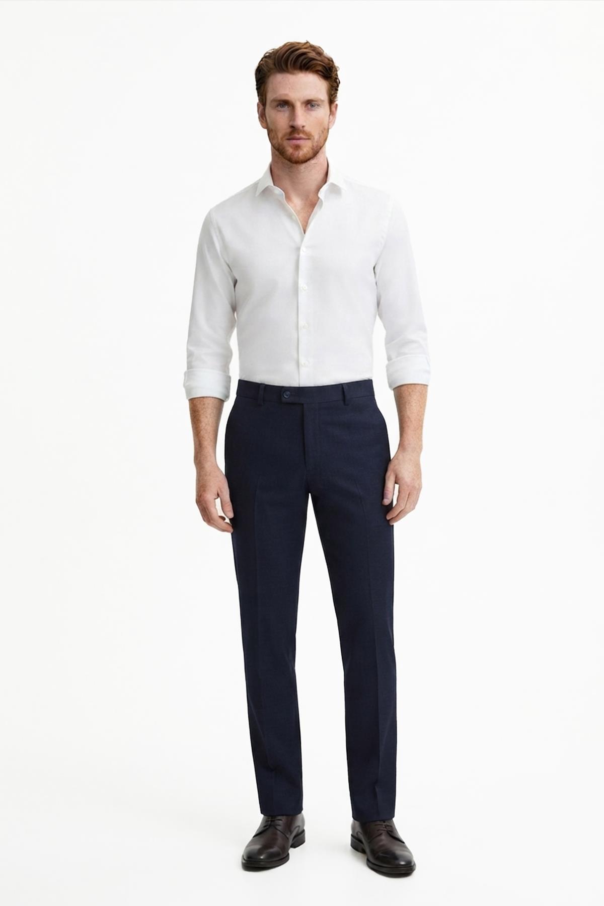 LACİVERT Comfort Fit Klasik Pantolon