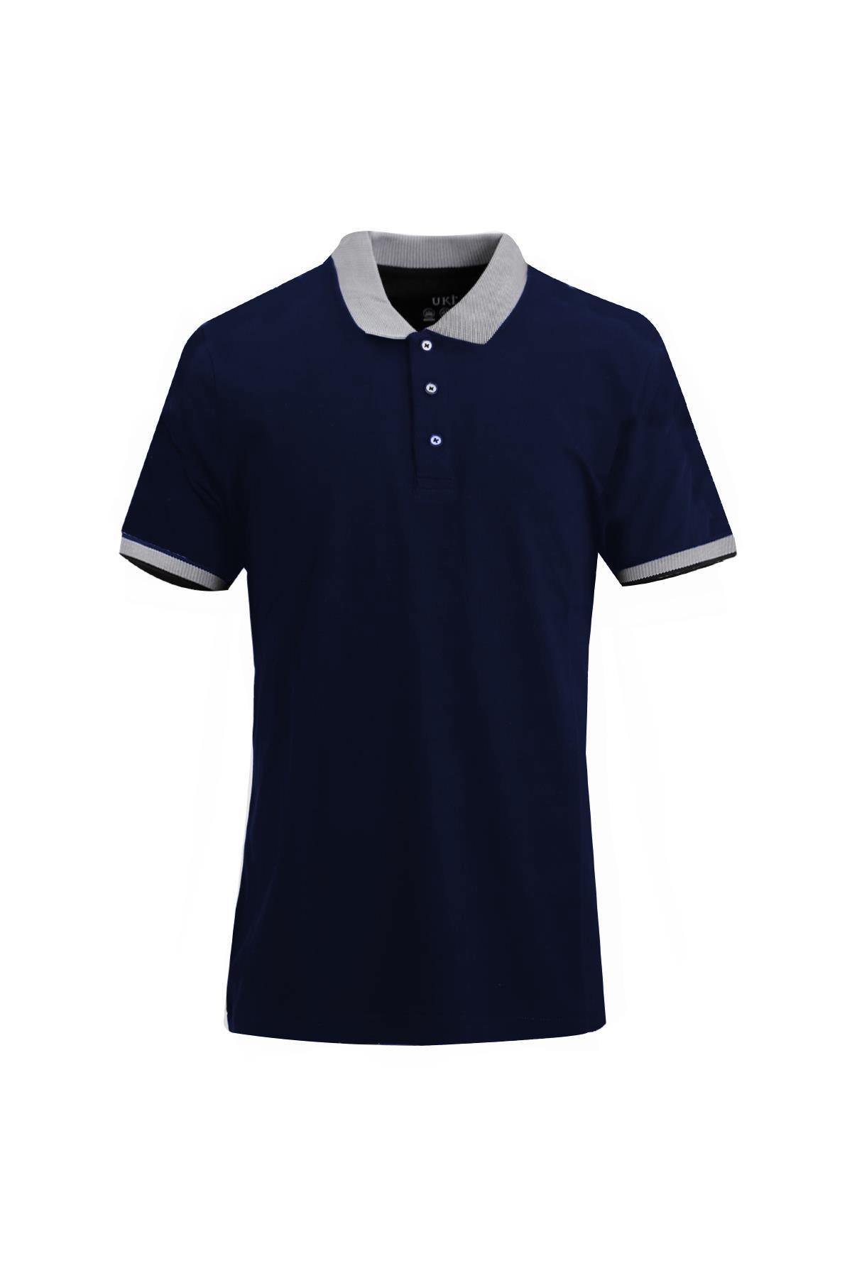 LACİVERT Comfort Fit Polo Yaka Pike T-Shirt