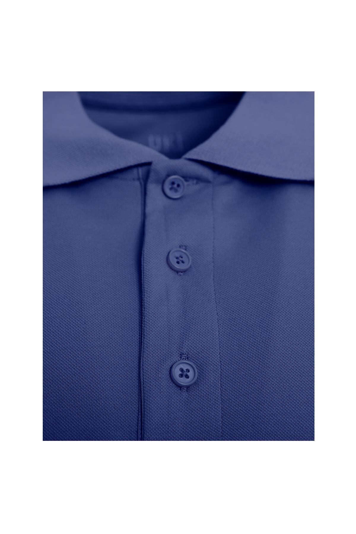 LACİVERT Comfort Fit Polo Yaka Pike T-Shirt