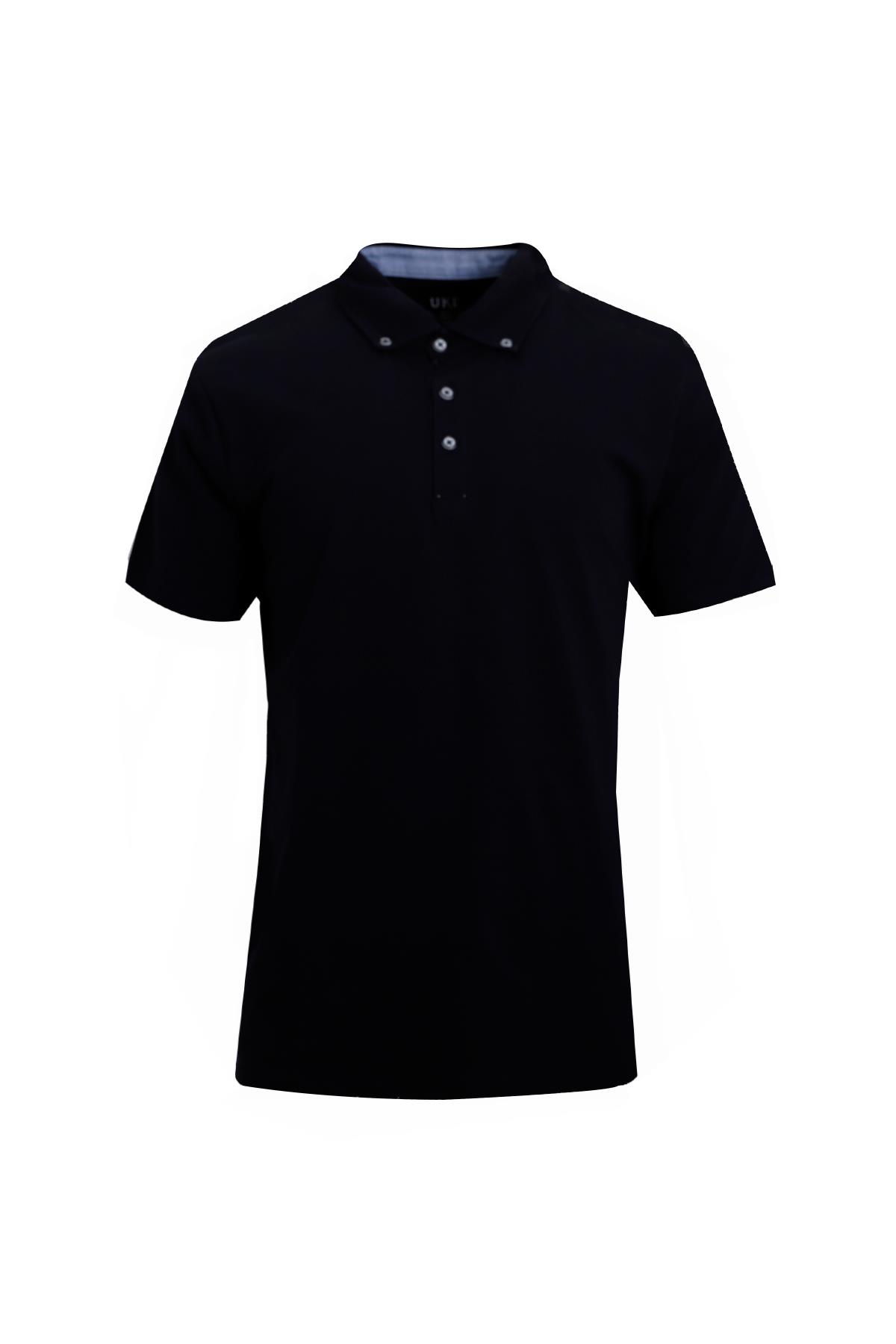 LACİVERT Comfort Fit Polo Yaka Pike T-Shirt