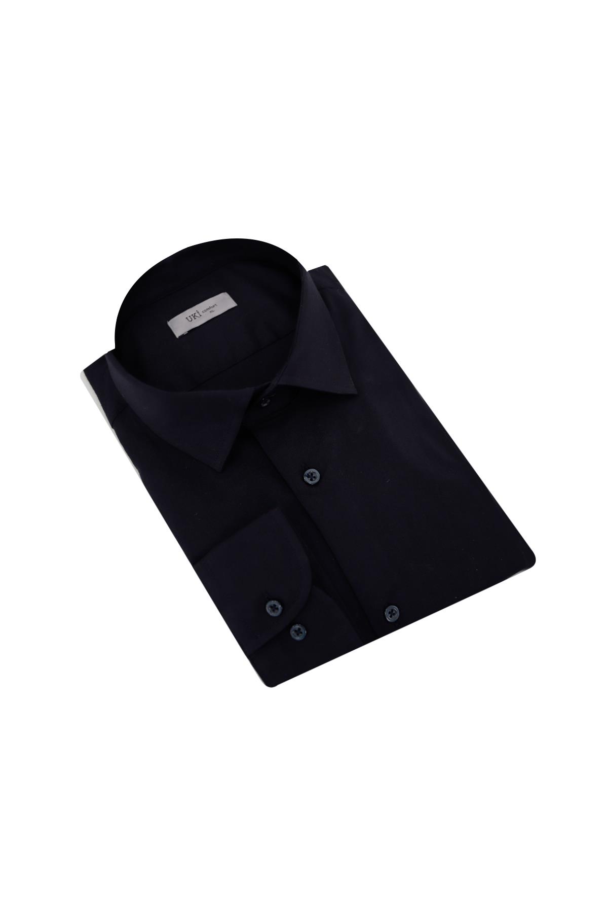 LACİVERT Comfort Fit Uzun Kol Gömlek