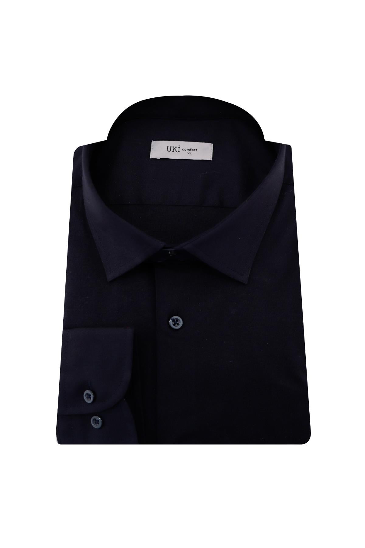 LACİVERT Comfort Fit Uzun Kol Gömlek