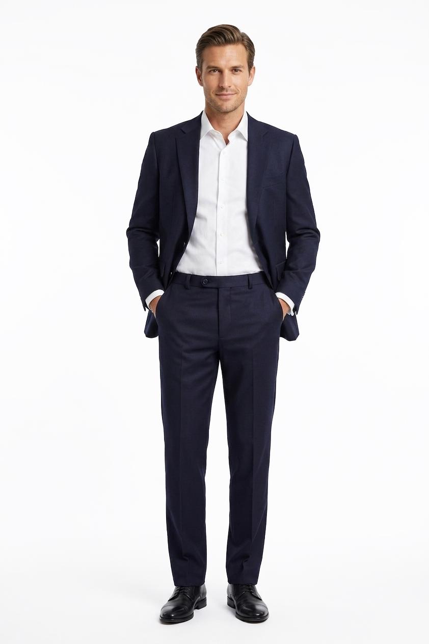 LACİVERT Comfort Fit Klasik Pantolon