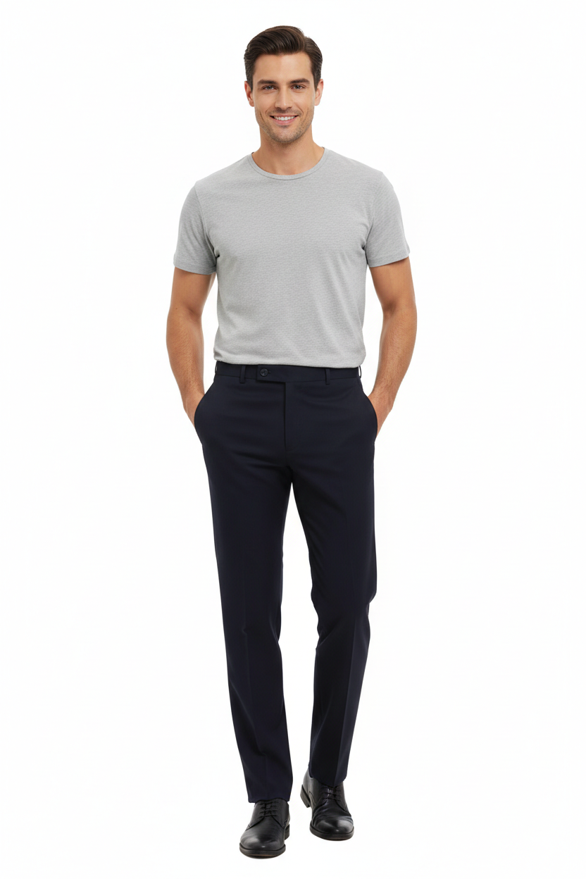 LACİVERT Comfort Fit Klasik Pantolon
