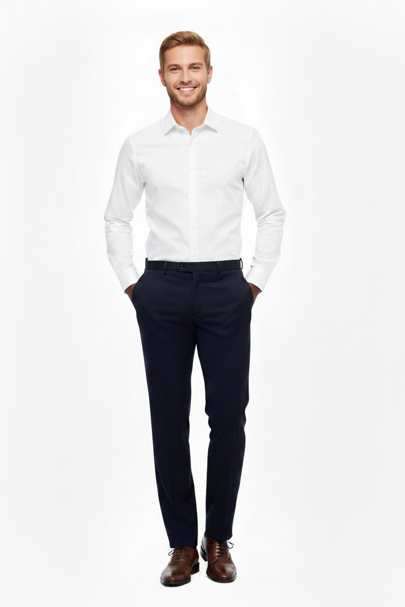 LACİVERT Comfort Fit Klasik Pantolon