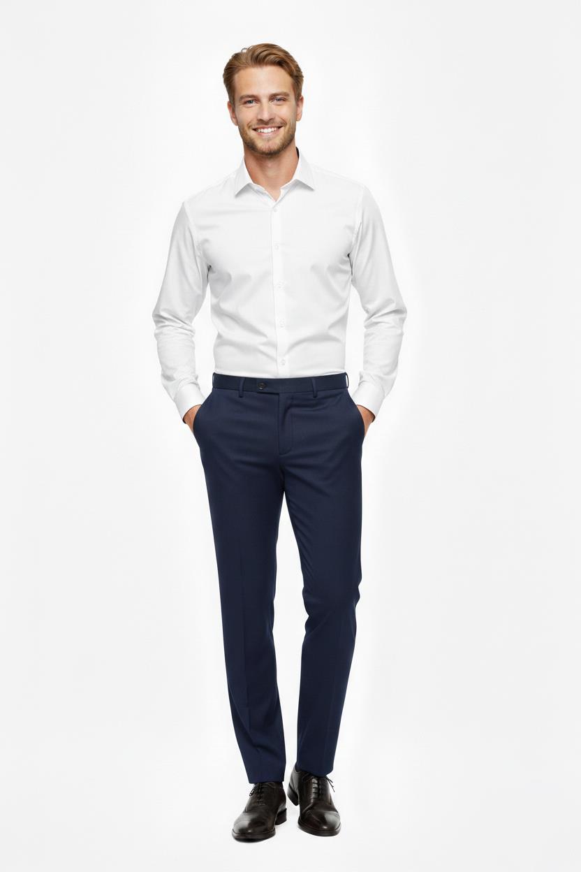 LACİVERT Comfort Fit Klasik Pantolon