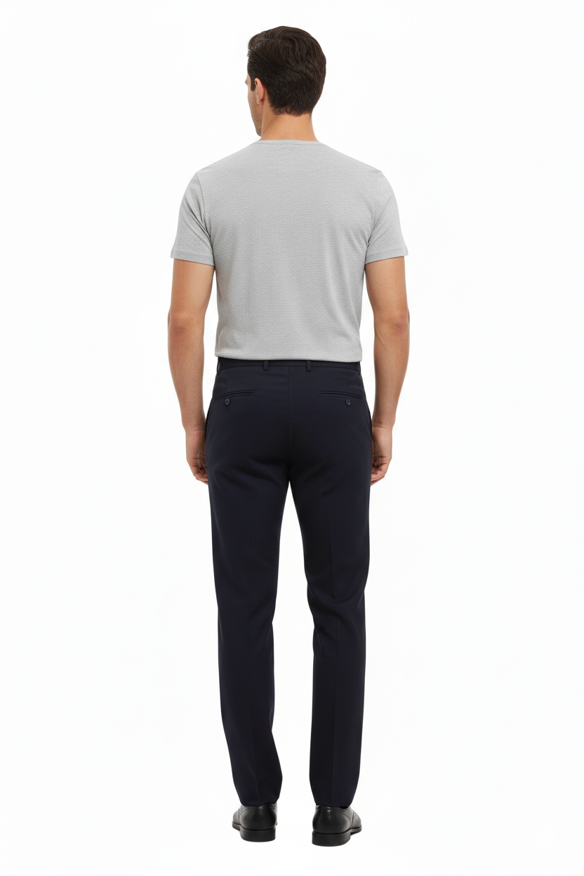 LACİVERT Comfort Fit Klasik Pantolon