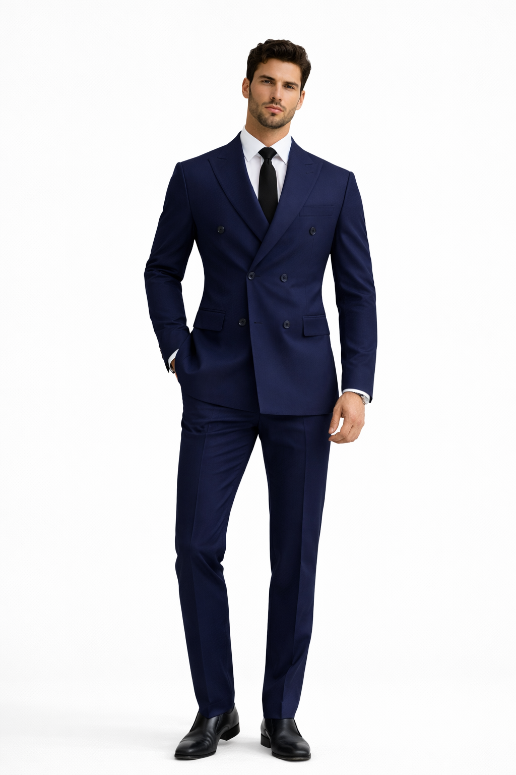 LACİVERT Kruvaze Takım Elbise