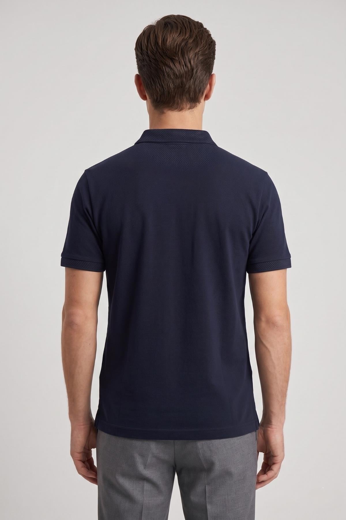 LACİVERT Polo Yaka Süprem T-shirt