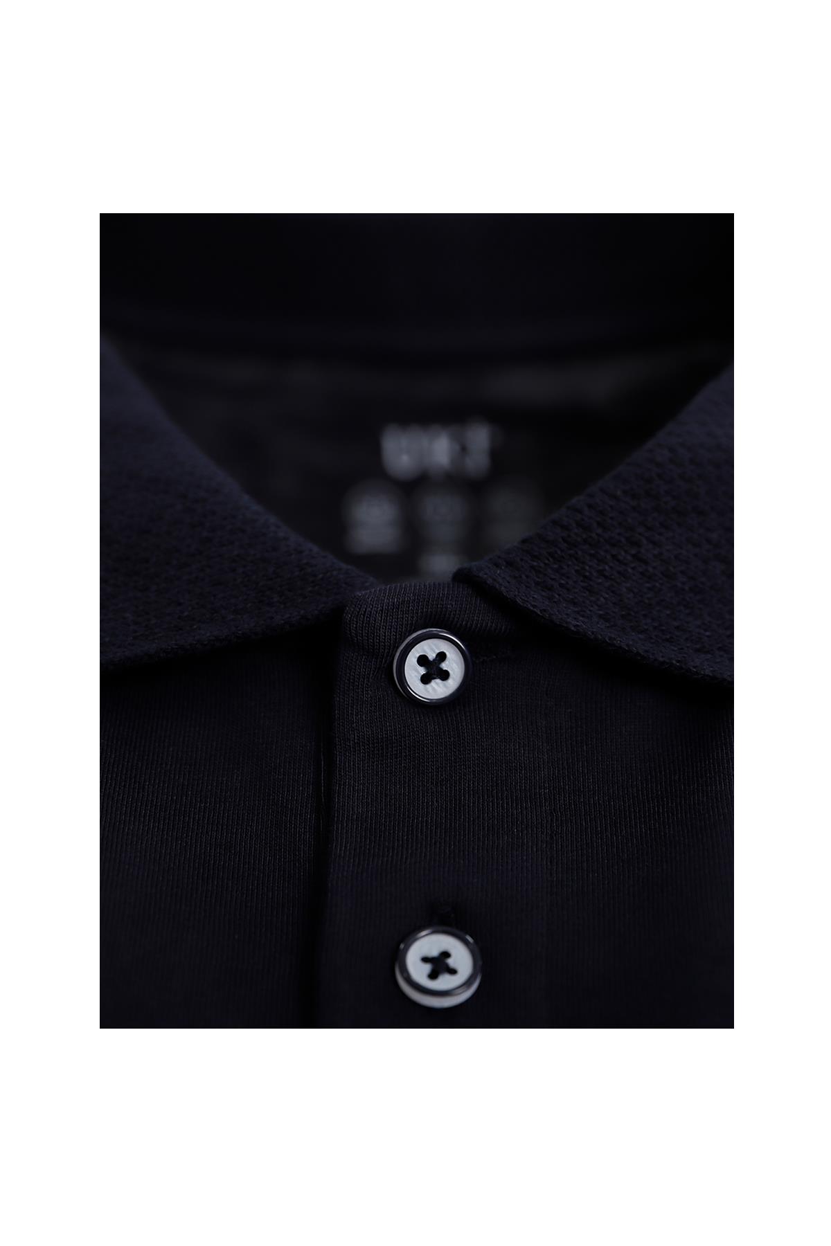 LACİVERT Polo Yaka Süprem T-shirt