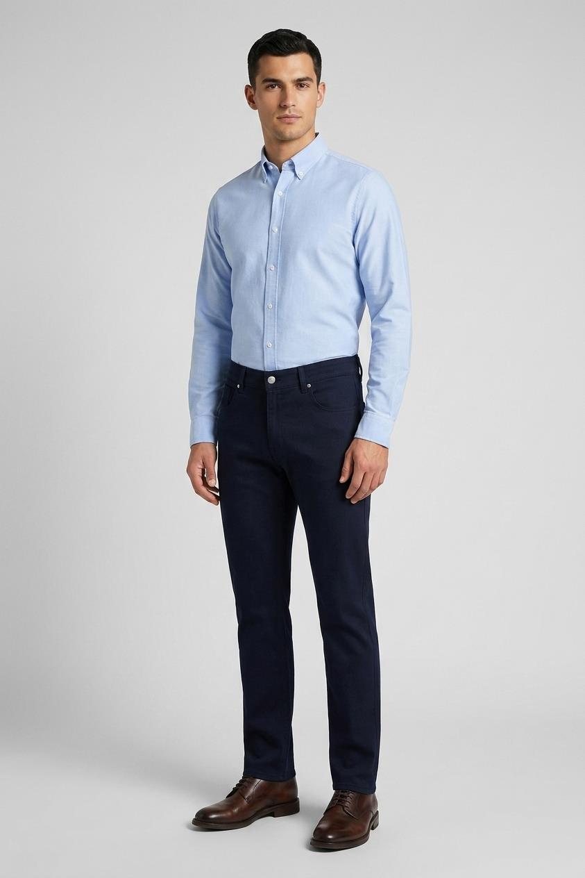 LACİVERT Slim Fit 5 Cep Pantolon