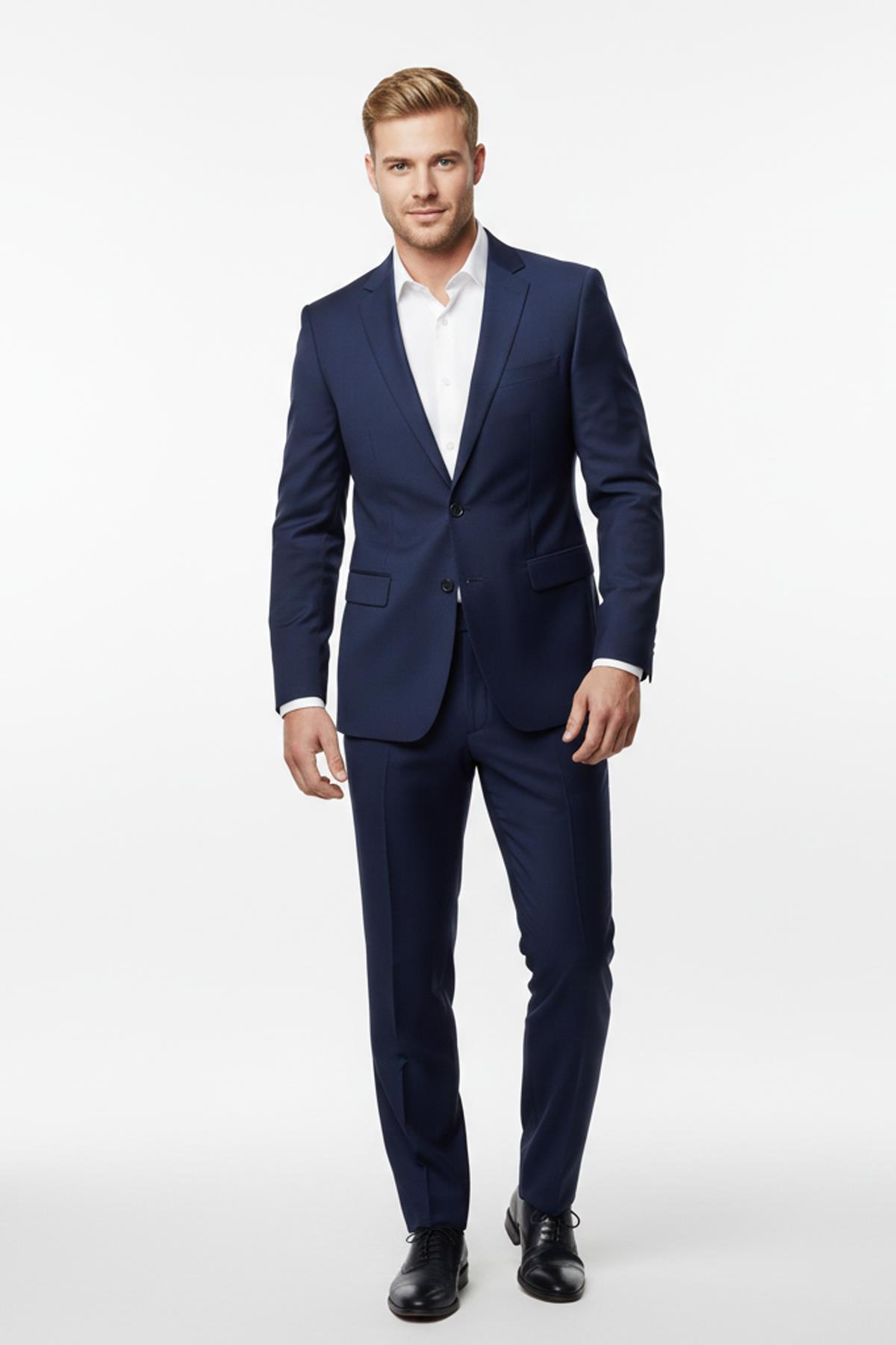 LACİVERT Slim Fit 6 Drop Takım Elbise