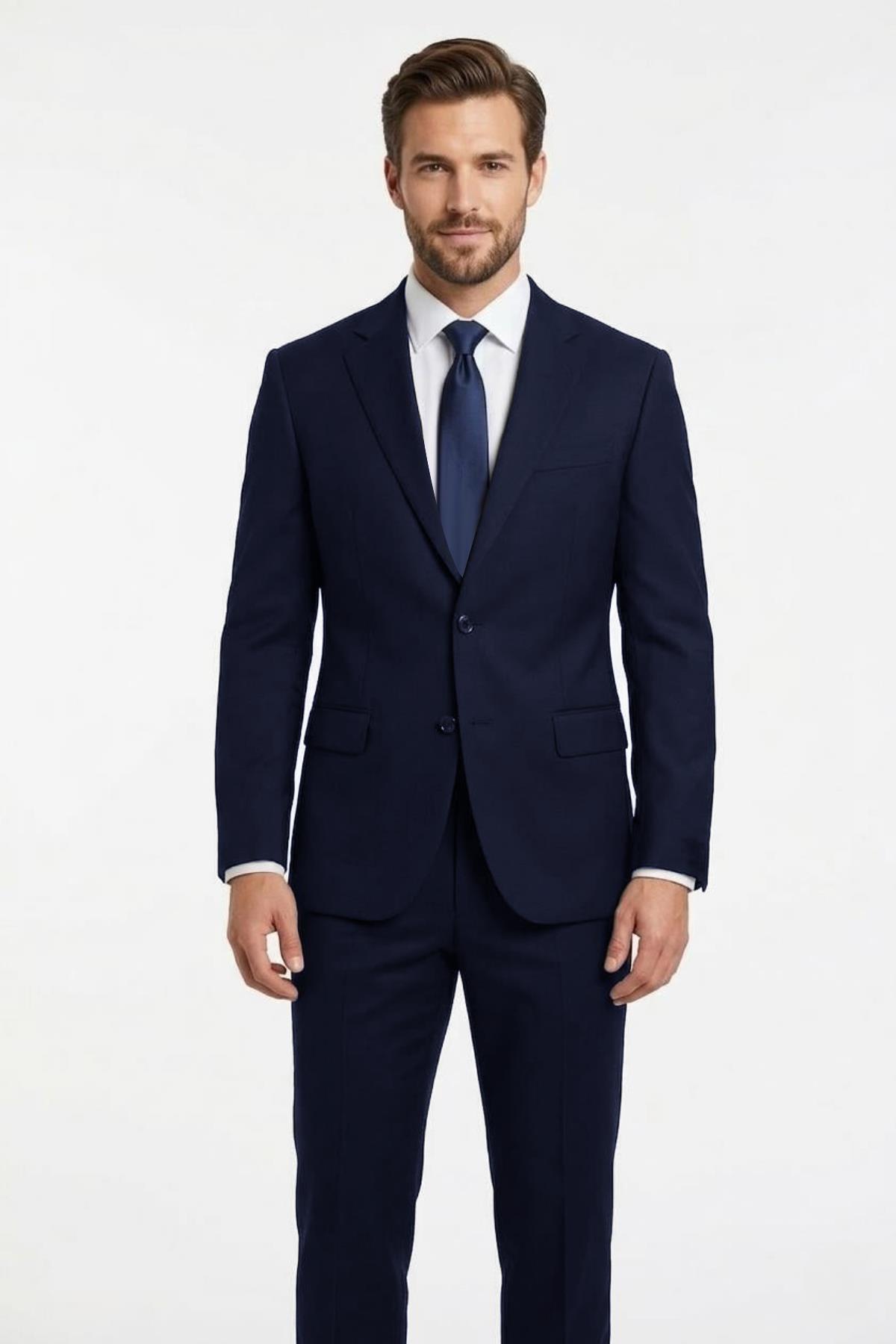 LACİVERT Slim Fit 6 Drop Takım Elbise