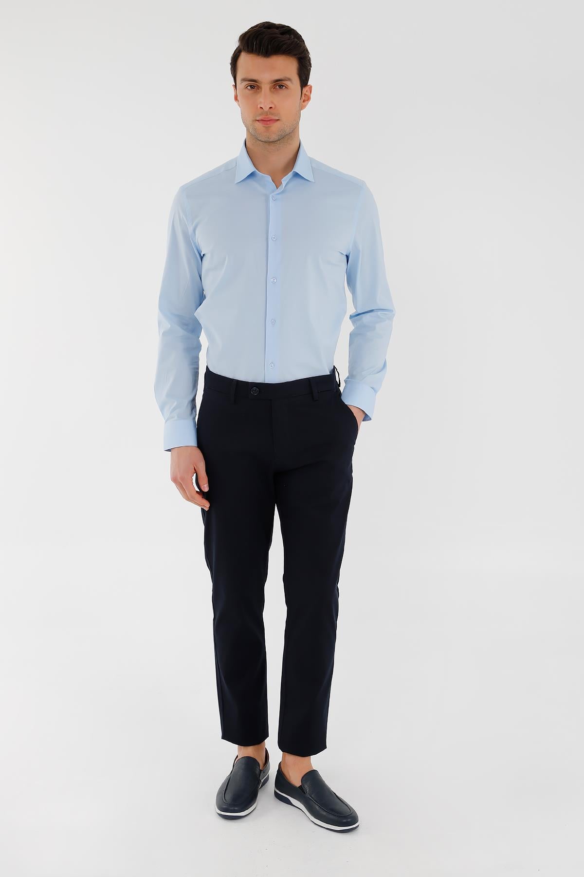 LACİVERT Slim Fit Chino Pantolon