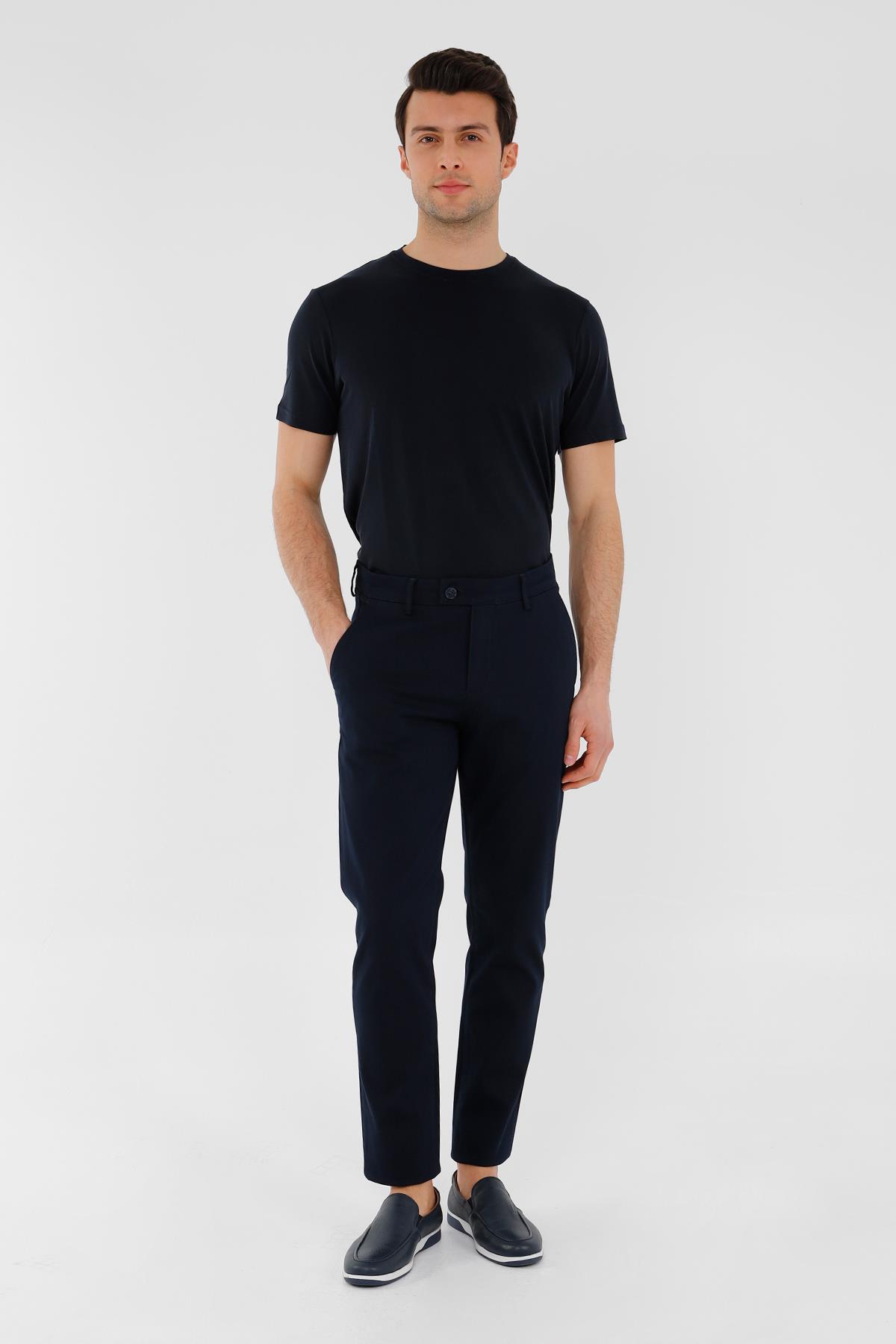LACİVERT Slim Fit Chino Pantolon