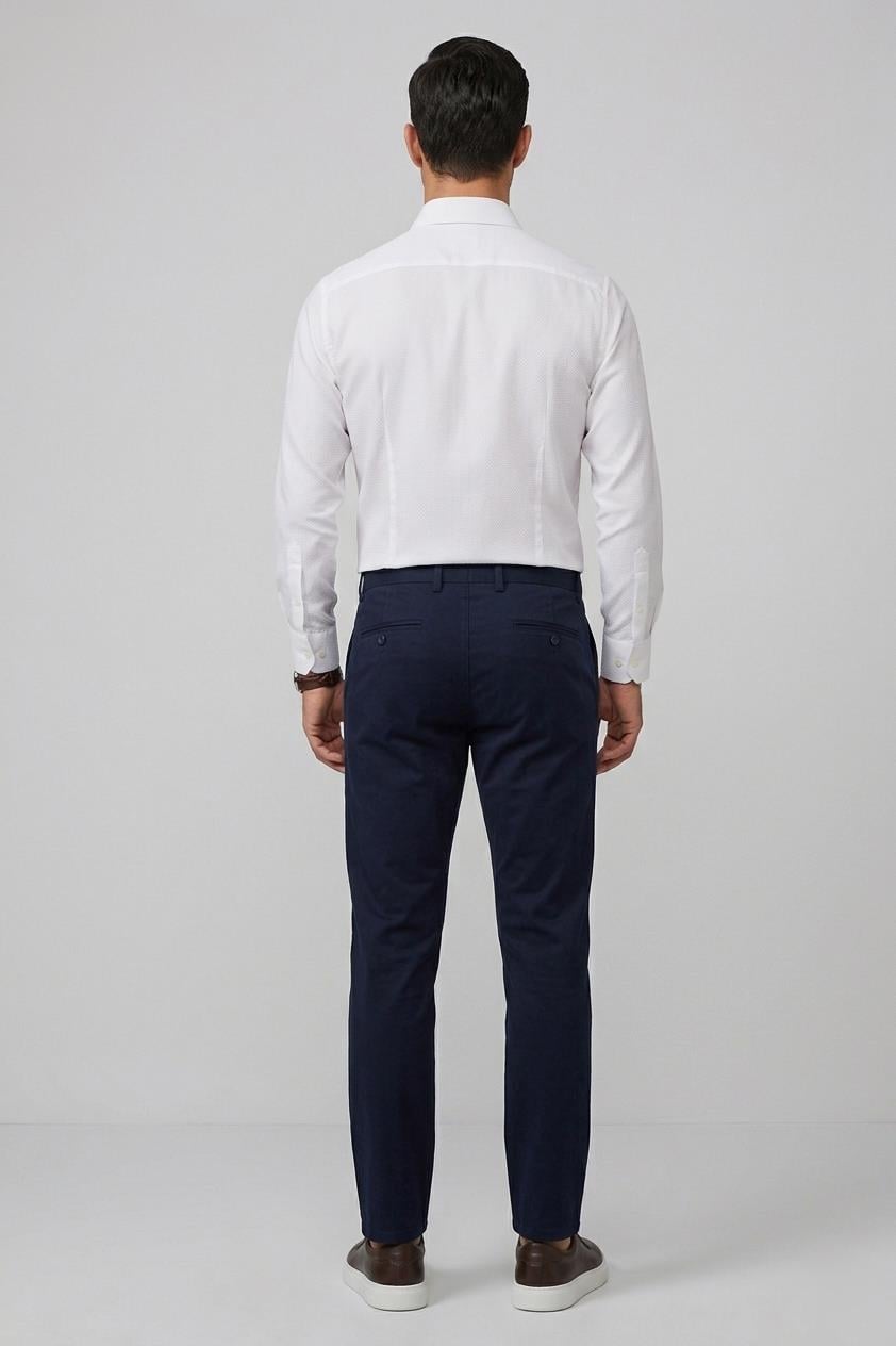 LACİVERT Slim Fit Chino Pantolon