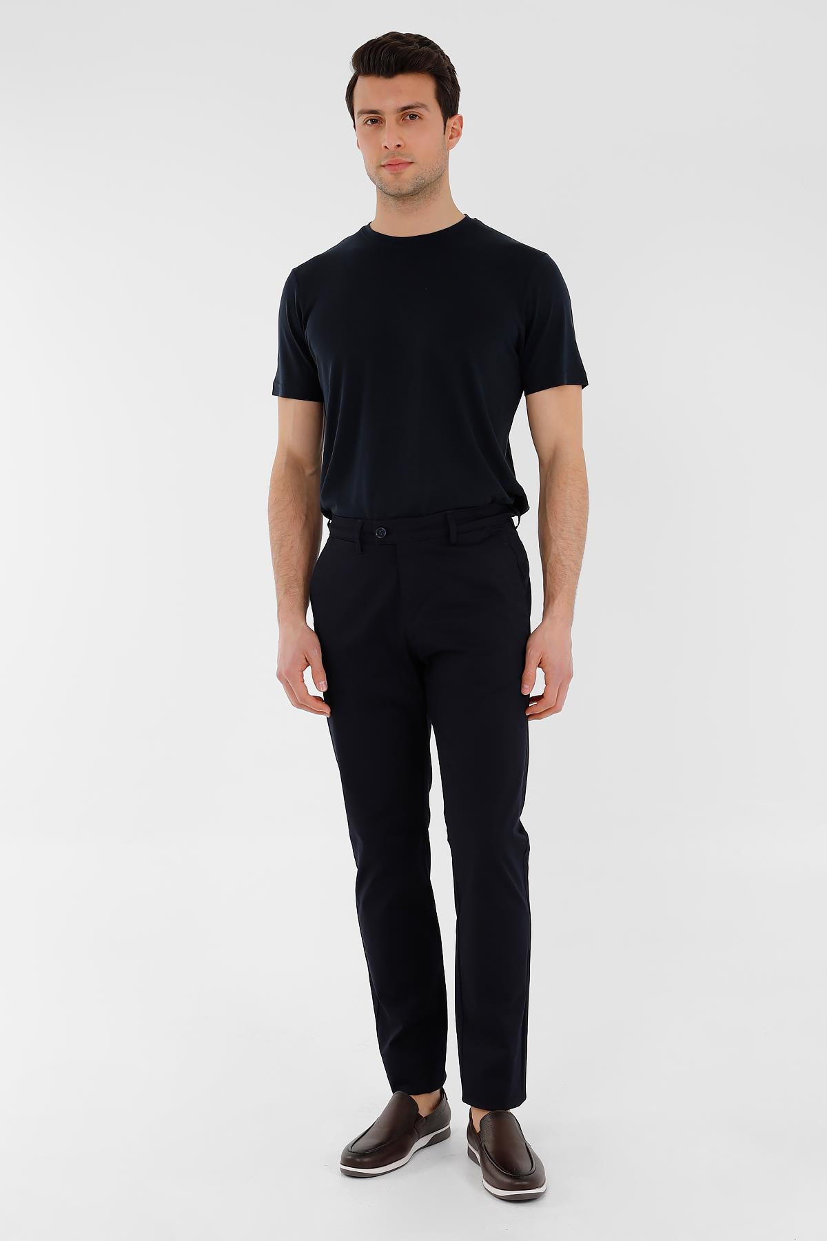 LACİVERT Slim Fit Chino Pantolon