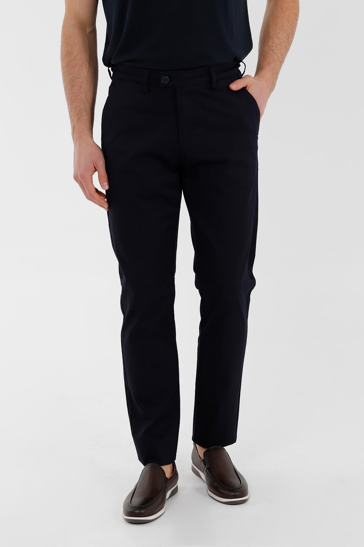 LACİVERT Slim Fit Chino Pantolon