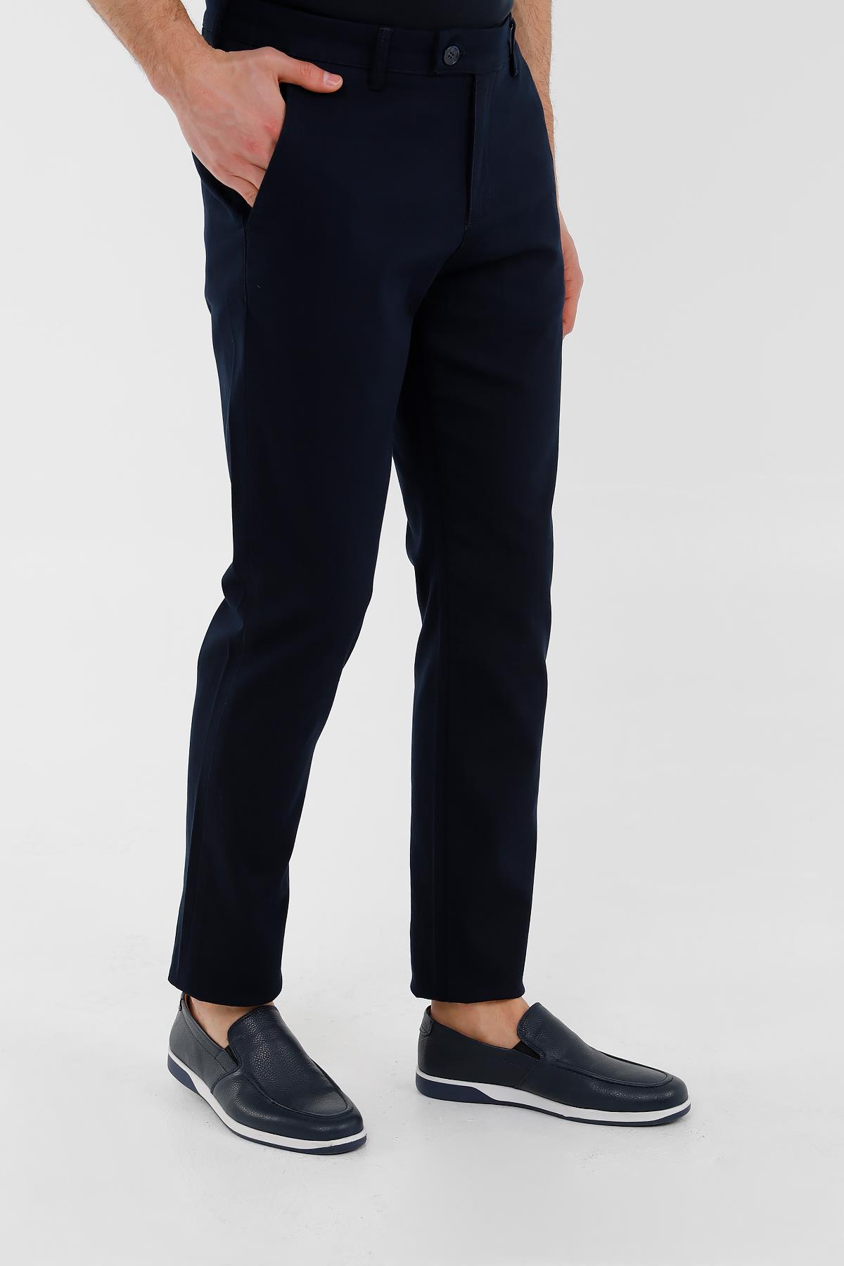 LACİVERT Slim Fit Chino Pantolon
