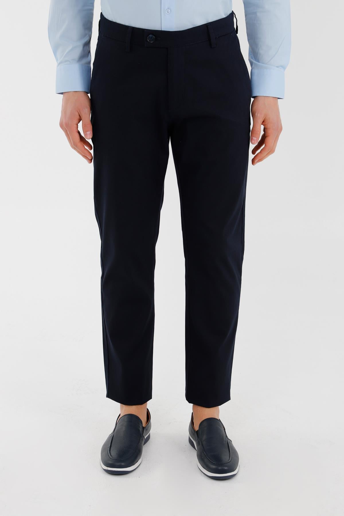 LACİVERT Slim Fit Chino Pantolon