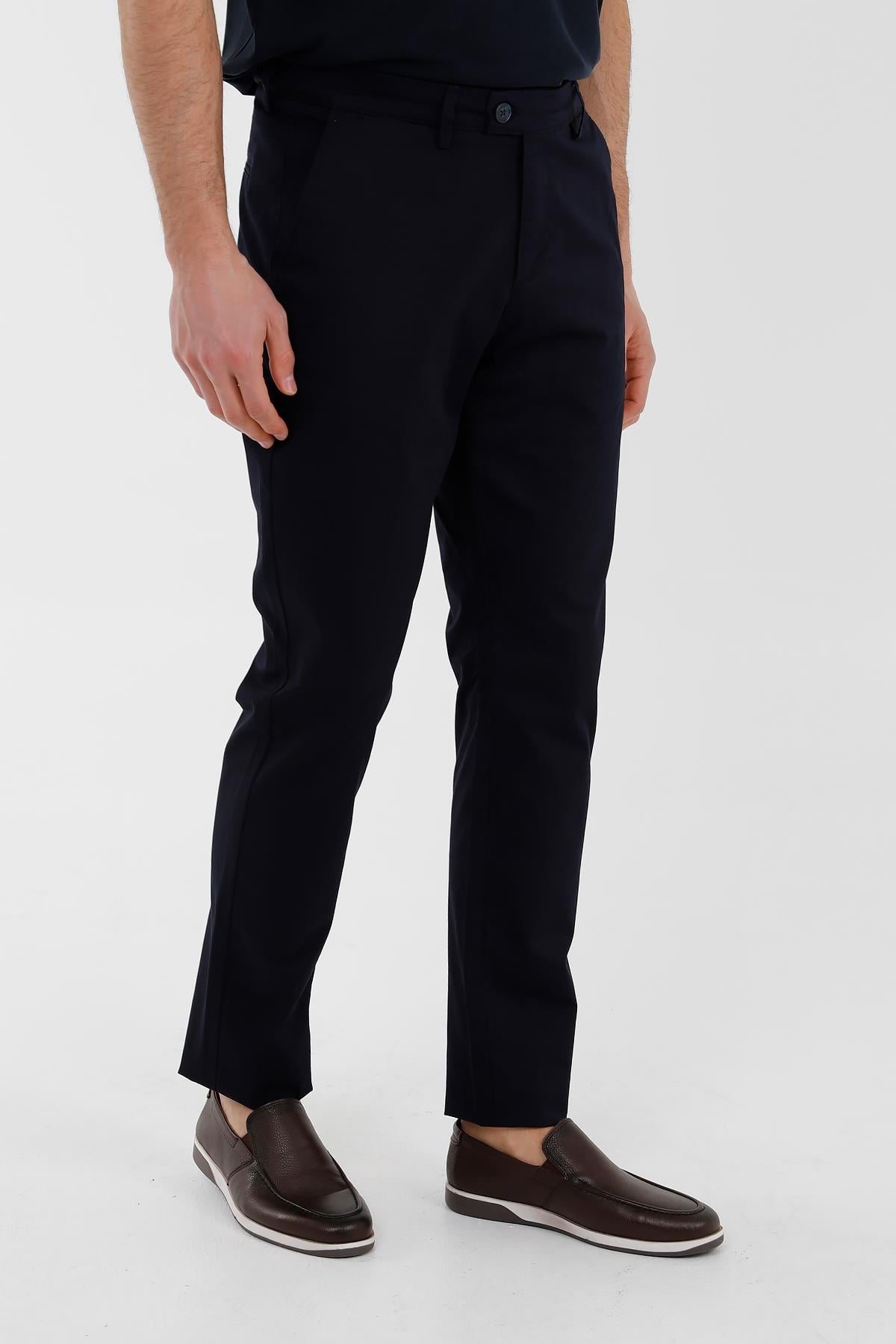 LACİVERT Slim Fit Chino Pantolon