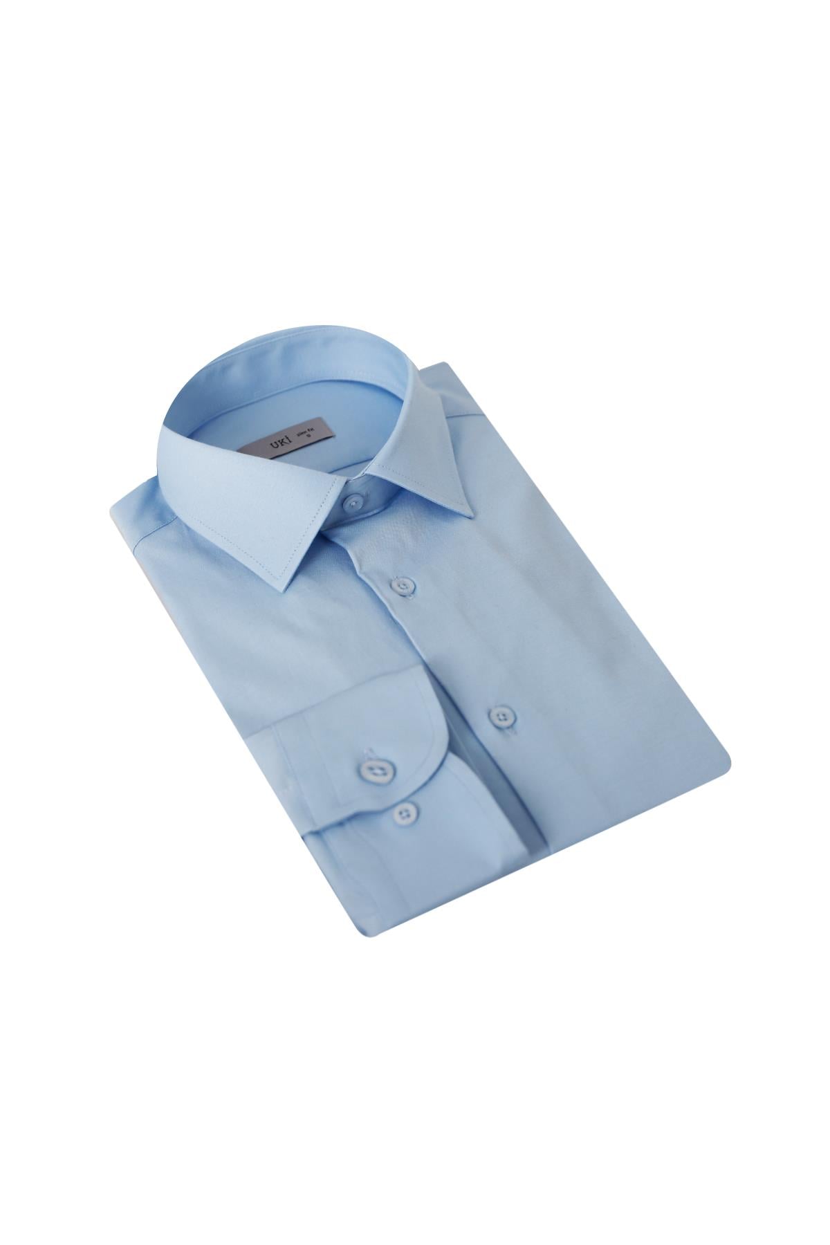 MAVİ Saten Slim Fit Klasik Gömlek