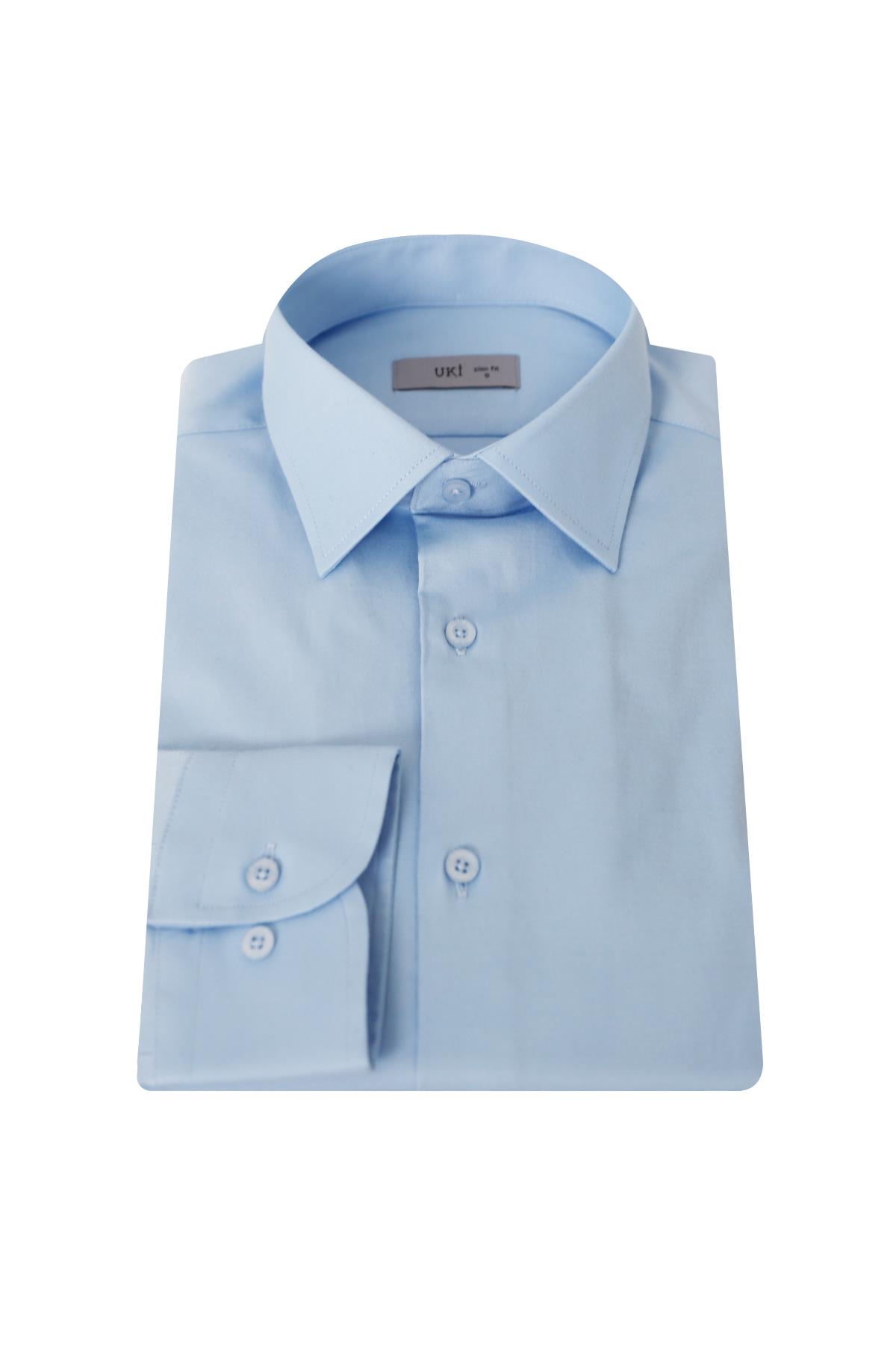 MAVİ Saten Slim Fit Klasik Gömlek