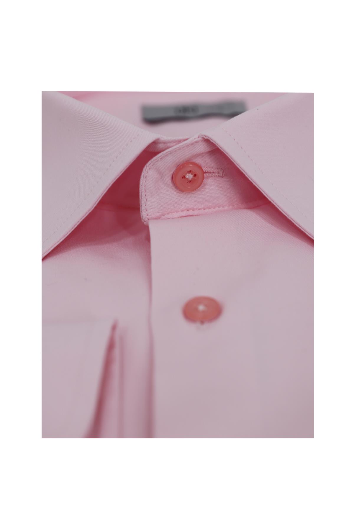 PEMBE Pamuk Saten Gömlek