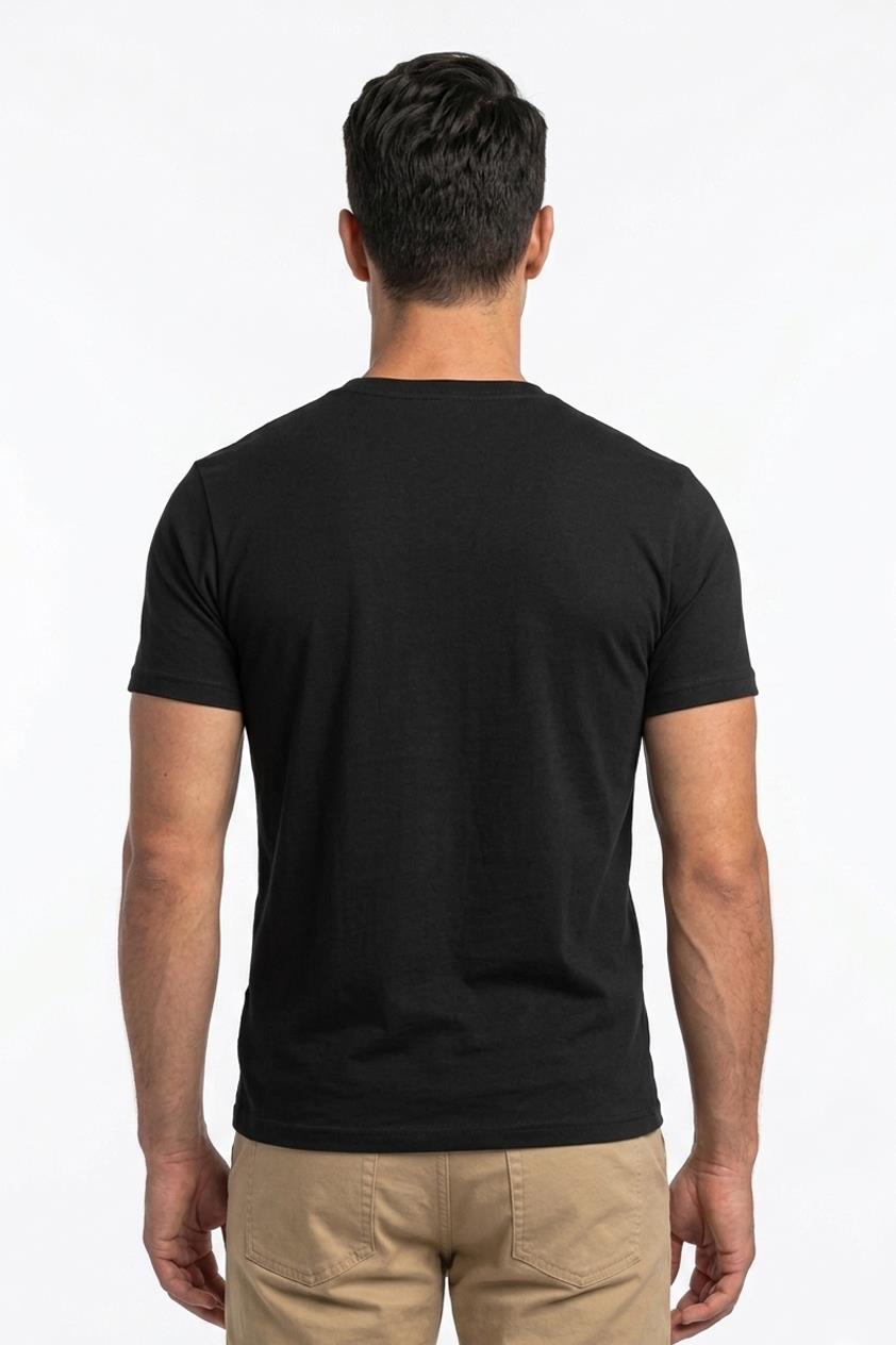 SİYAH Bisiklet Yaka Basic T-Shirt
