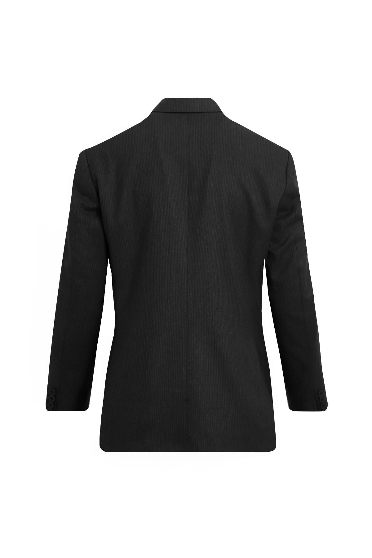SİYAH Comfort Fit 6 Drop Kruvaze Ceket