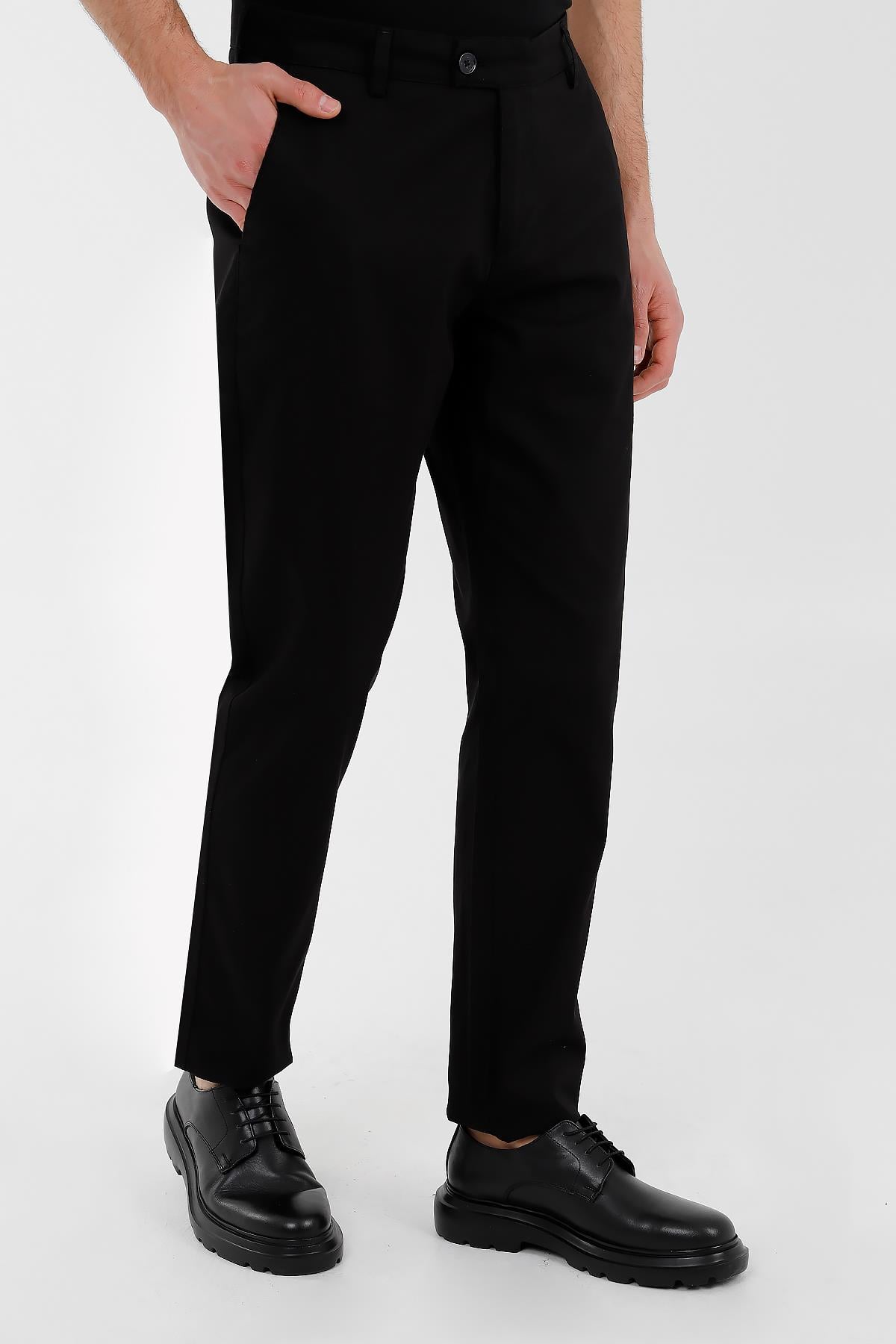 SİYAH Comfort Fit Chino Pantolon