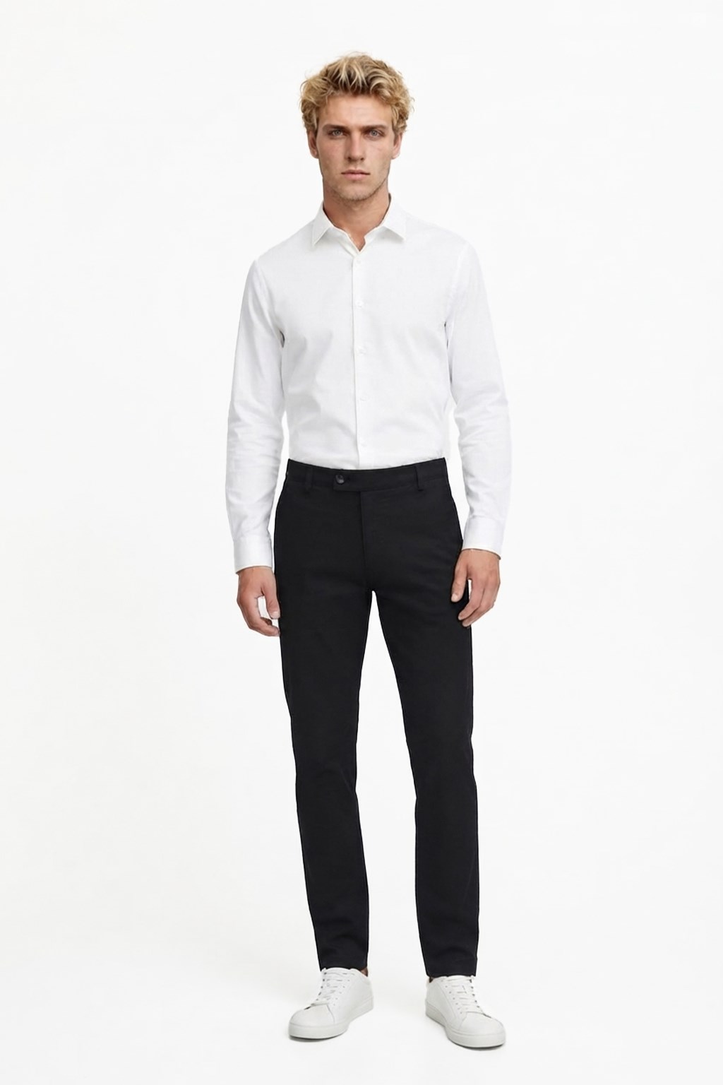 SİYAH Comfort Fit Chino Pantolon