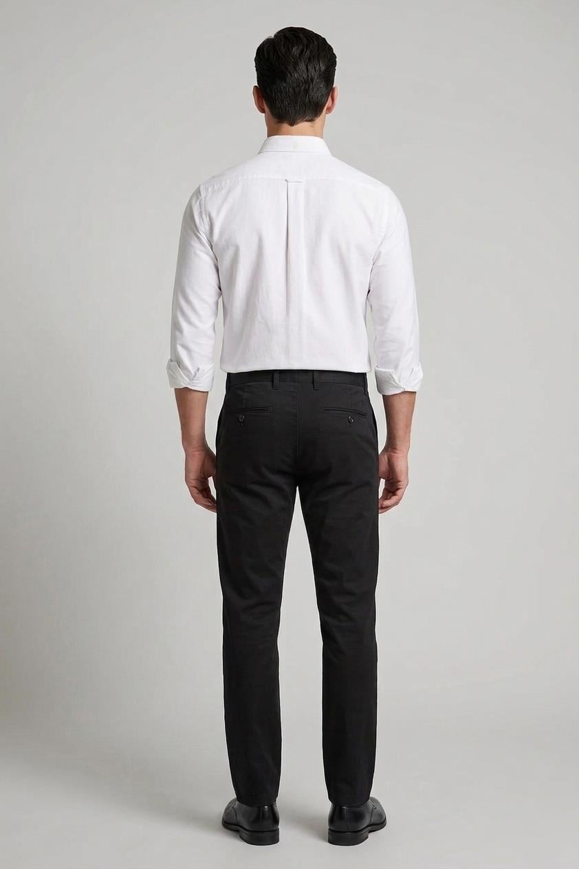 SİYAH Comfort Fit Chino Pantolon