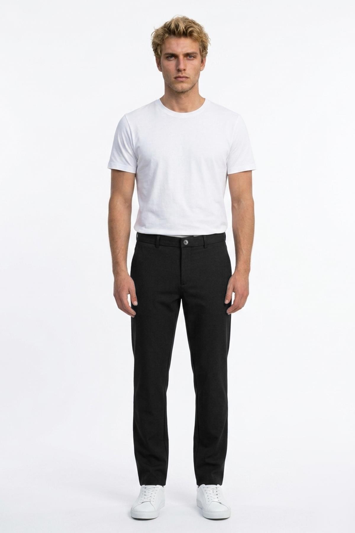 SİYAH Comfort Fit Jogger Pantolon