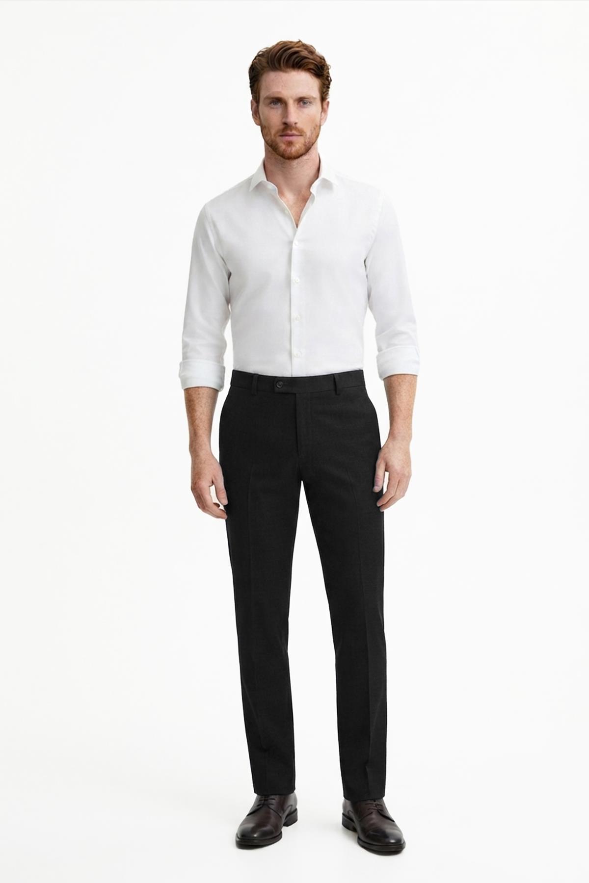 SİYAH Comfort Fit Klasik Pantolon