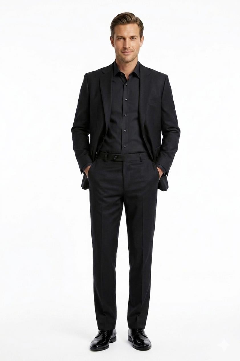 SİYAH Comfort Fit Klasik Pantolon