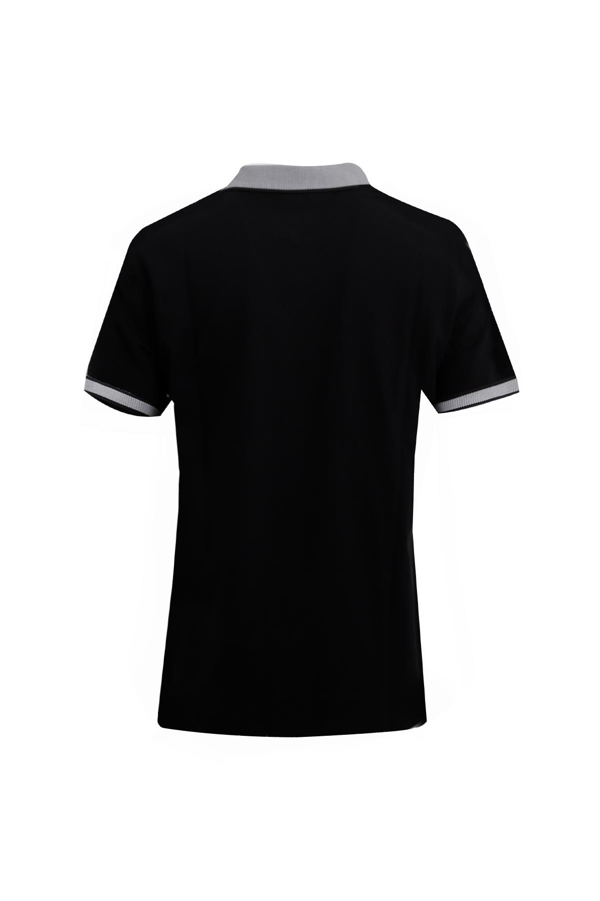 SİYAH Comfort Fit Polo Yaka Pike T-Shirt
