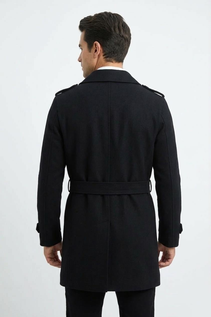 SİYAH Comfort Fit Trençkot
