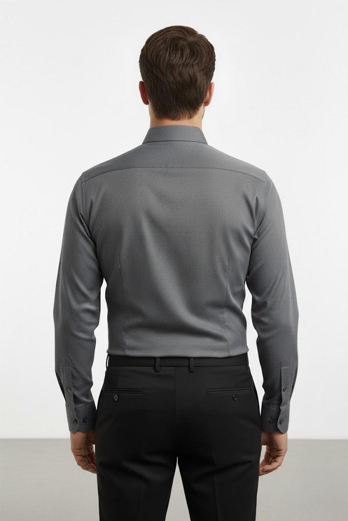 SİYAH Comfort Fit Uzun Kol Gömlek