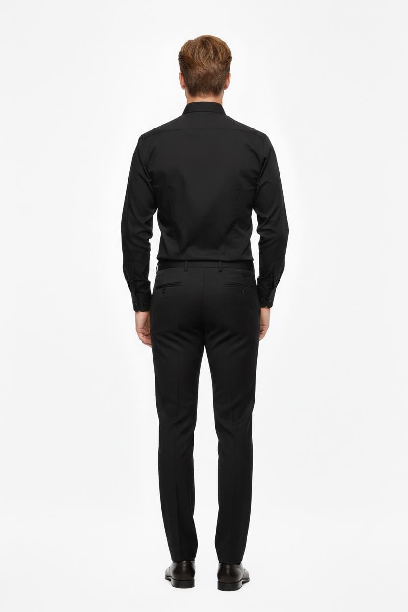 SİYAH Comfort Fit Klasik Pantolon