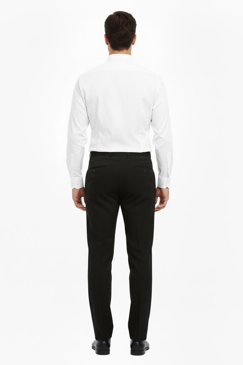 SİYAH Comfort Fit Klasik Pantolon