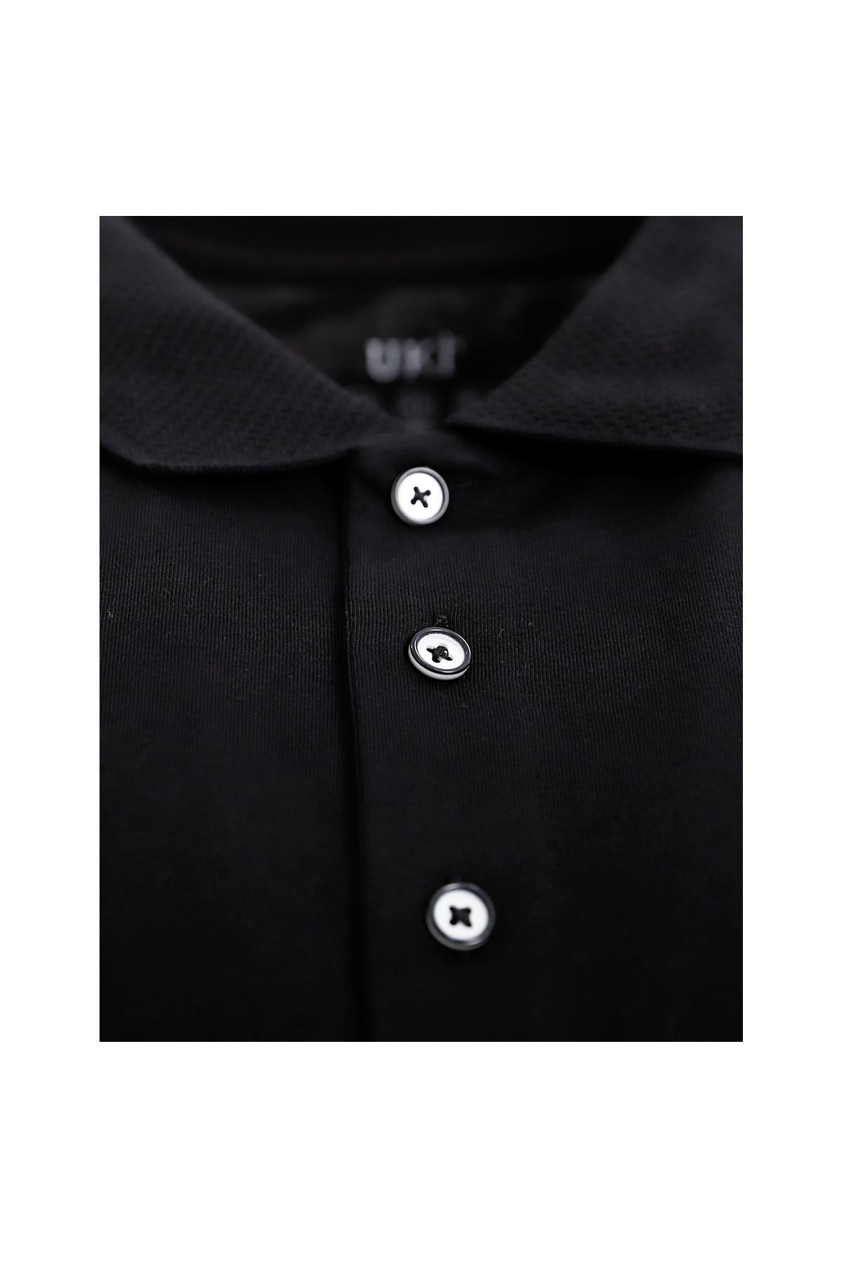 SİYAH Polo Yaka Süprem T-shirt