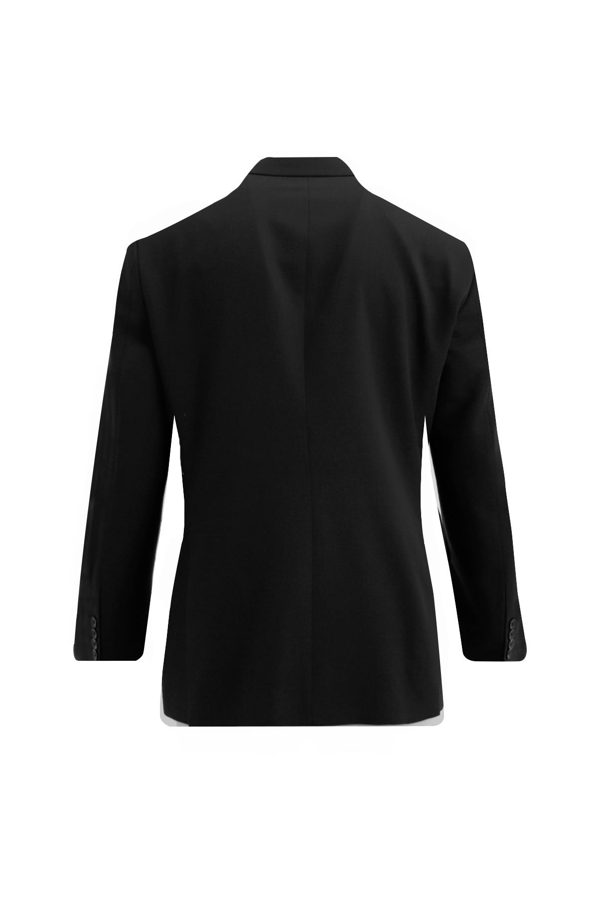 SİYAH Sivri Yaka Comfort Fit Klasik Takım Elbise