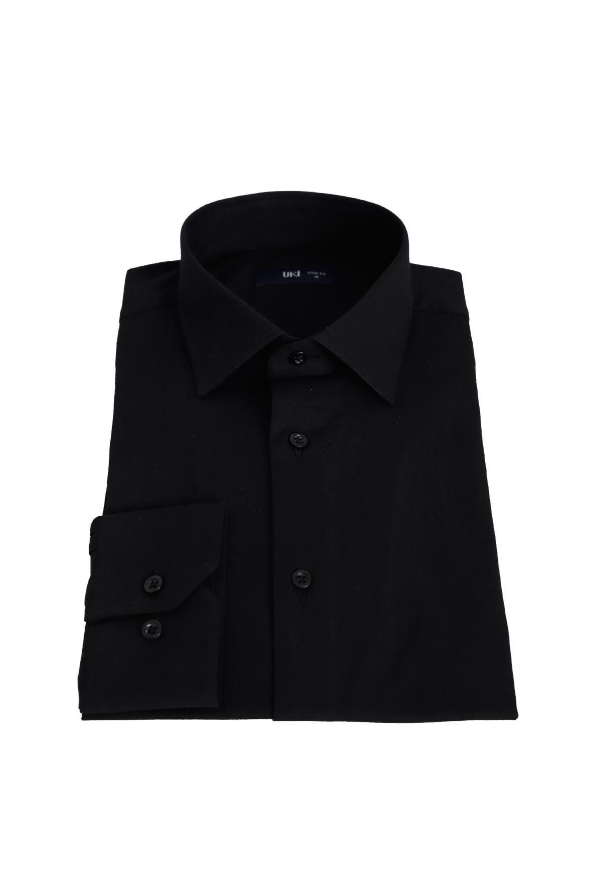SİYAH Slim Fit Uzun Kol Gömlek