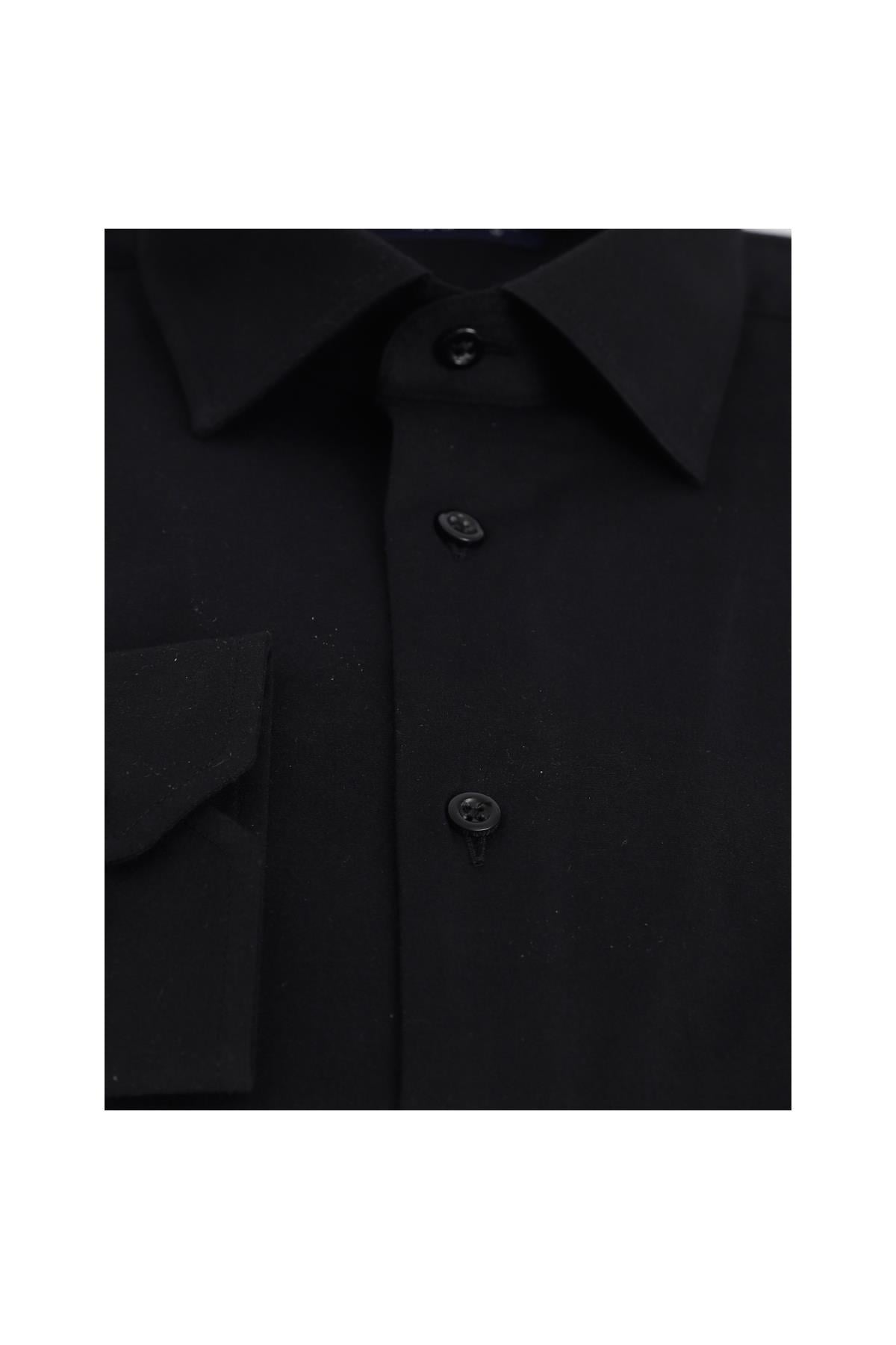 SİYAH Slim Fit Uzun Kol Gömlek
