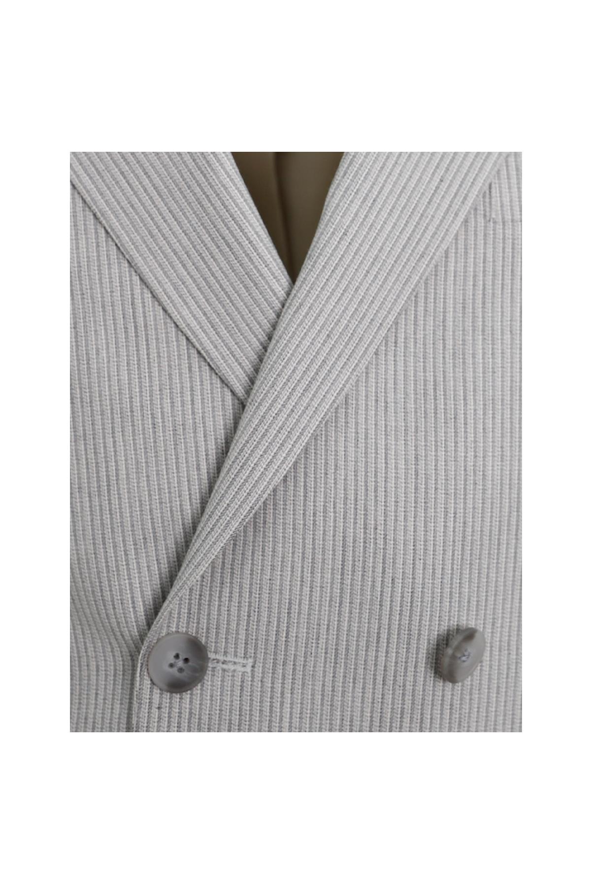 TAŞ Comfort Fit 6 Drop Kruvaze Ceket